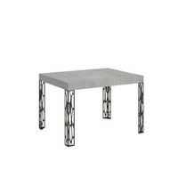 mesa extensible 80x120204 cm ghibli cemento estructura antracita
