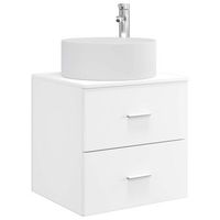 vanidad con lavabo de pared blanco 495 x 445 x 655 cm vidaxl