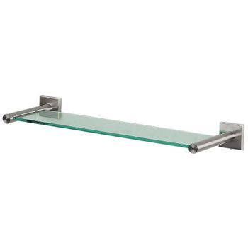 Spirella Colección Nyo, Balda De Vidrio 40x14,5x4,5, Vidrio De Seguridad, Cromado Mate