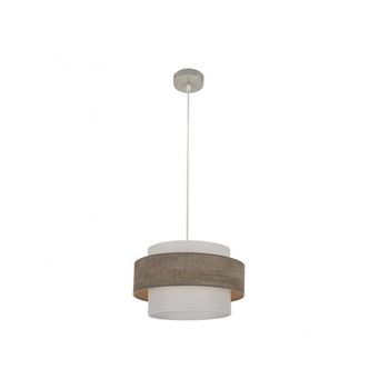 Colgante Myriam 1xe27 Niquel/madera Gris Regx40x40 Cm