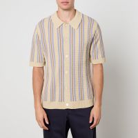 nn07 jackie cotton knit polo cardigan - m