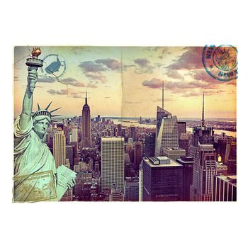 Papel Pintado 3d - Postal De Nueva York (400x280 Cm)