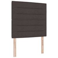 cama tapizada 203x120x128 cm poliester - marron