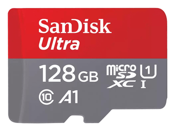 SANDISK ULTRA MICROSDXC 128GB + SD ADAPTER 140MB/S A1 CLASS 10