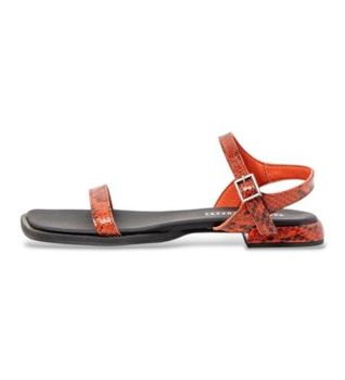 Art para mujer. 12000S188003_006 Sandalias de Piel 2000S Bergamo naranja (39), Plano, 1 a 3cm, Hebilla, Casual