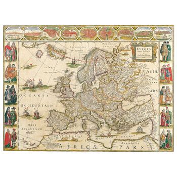 Legendarte - Cuadro Lienzo, Impresión Digital - Mapa Antiguo No. 57 - Decoración Pared Cm. 40x50