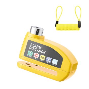 BENGGOU Bloqueo de disco de freno para bicicleta con alarma de 130 dB, protección antirrobo, aleación de aluminio imperm