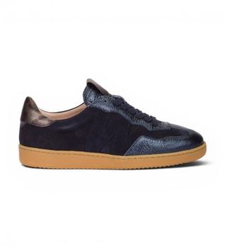 Wonders para mujer. AP-2010 Zapatillas de Piel Lai marino (38), Plano, Serraje, Cordones, Casual