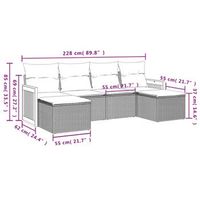 conjunto de sofas para patio con cojines juego de 6 piezas
