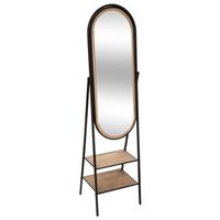 espejo de metal negro mael 160x44cm