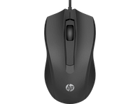 raton - hp 100 6vy96aa por cable negro