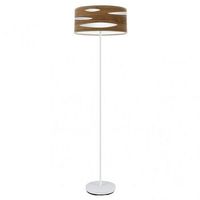 fabrilamp pie salon odra 1xe27 blanco madera oscura 165x40x40 cm