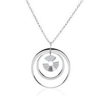 cadena y colgante circular de plata 925