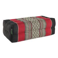 standard - cojin zafu estandar para yoga y meditacion - kapok 100 natural de alta densidad - comodidad y firmeza - estabilidad al sentarse - negro rojo - x1