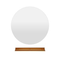 costway 60 cm espejo led redondo de pared de bano espejo de tocador iluminado con luz regulable continua 3 colores desempanado automatico memoria