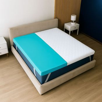 Sobrecolchón 120x190 En Memory Foam De 9 Zonas Diferenciadas | Altura 5 Cm | Revestimiento Desenfundable En Tejido Pure Hipoalergénico | Made In Italy