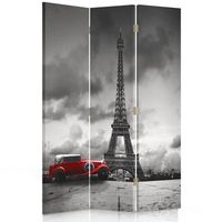 biombo eiffel tower - separador de ambientes cm 110x150 3 paneles