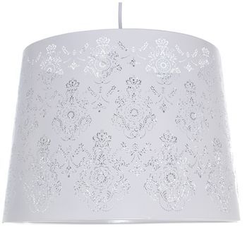 Lampara Techo Metal Blanco, 1x E27, Max.60w No Incluida