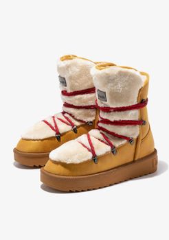Botas con Forro Cálido Nordic Trk Fur Mustard - Amarillo