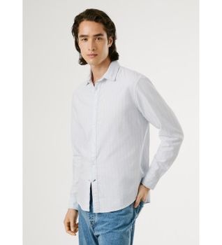 Pepe Jeans para hombre. PM3090814 Camisa Corky azul (M), Casual, Algodón, Manga larga