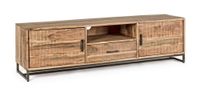 mueble de tv de madera de acacia 175x40x50 cm