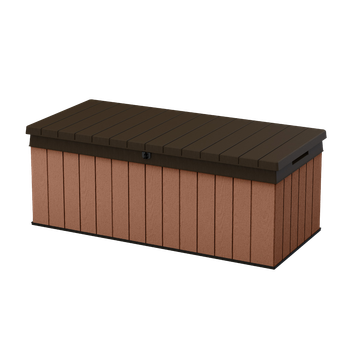 Keter Arcón Exterior Jardín Darwin 100g 380 Litros Apariencia Madera Resina Ultra Resistente Exterior Jardín Tecn. Evotech 142,5x65,3x54,5 Wxdxh Cm