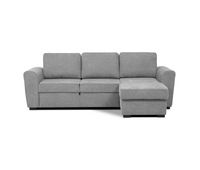 chaise longue con cama aston reversible 3 plazas gris - conforama