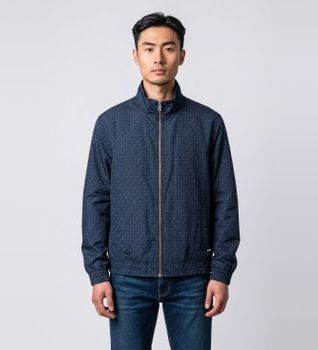 Michael Kors para hombre. CS620972M9 Cortavientos estampado Sig marino (XL), Casual, Poliéster Reciclado, Sostenible