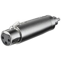 goobay adaptador xlr hembra a rca macho gris