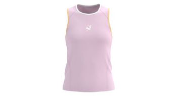 Camiseta de tirantes compressport trail racing rosa mujer