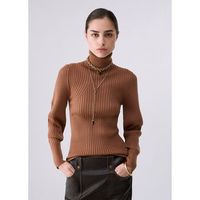 liu jo jersey jersey de cuello alto con mangas balloon para mujer