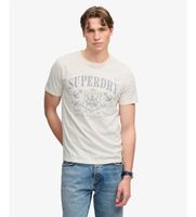 superdry para hombre m1012434a camiseta mercantile beige m casual algodon manga corta