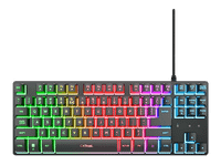teclado gaming - trust gxt 833 thado tklteclas iluminadas con cable negro
