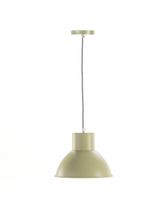 lampara techo metalica acabado verde