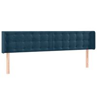 cabecero de terciopelo azul oscuro 203x16x7888 cm vidaxl