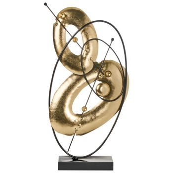 Figura Decorativa De Metal Hecha A Mano Accesorio Para El Hogar Estilo Moderno Glam Dorado Lusk