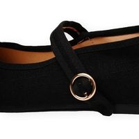 paez bailarinas mary jane w - linen black para mujer