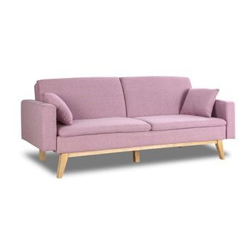 Sofá Cama Rosa 3 Plazas Nalui Reine