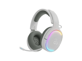 Auriculares gaming - Newskill Aton V2, Supraaurales, Bluetooth, Multiplataforma, 24h Autonomía, Blanco