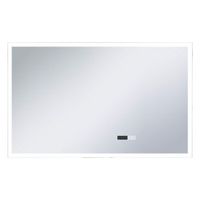 espejo de bano con led sensor tactil y reloj 100x60 cm vidaxl