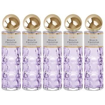 Pack De 5 Eau De Parfum Mujer Saphir Black Femme 200ml