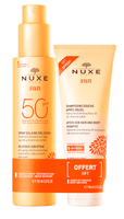 nuxe sun spray solar delicioso spf50 150 ml  champu after sun 100 ml