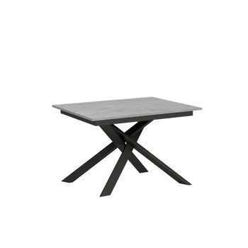 Mesa Extensible 90x120/180 Cm Ganty Cemento Con Borde A Juego