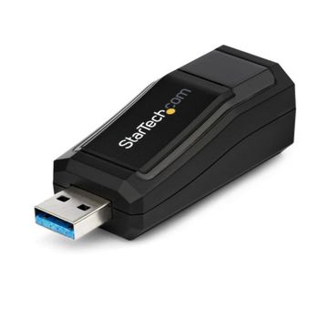 Adaptador de Red USB 3.0 Gigabit Ethernet StarTech USB31000NDS 1 Puerto RJ45 AX88179 Negro