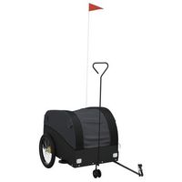 remolque para bicicleta hierro negro 45 kg vidaxl