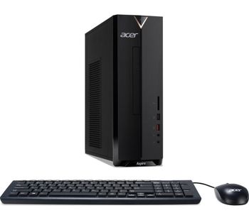 ACER Aspire XC-886 Desktop PC - Intelu0026regPentium Gold, 1 TB HDD, Black, Gold