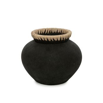 Jarrón Terracota Bazar Bizar Styly M - Negro Natural