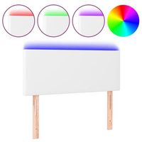 cabecero cama mueble de dormitorio con led cuero sintetico 80 x 5 x 7888 cm blanco m020000143