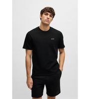 boss para hombre 50535891 camiseta waffle negro m homewear algodon manga corta