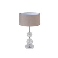 sobremesa  beatia 1xe27 cromo pantalla gris 35d